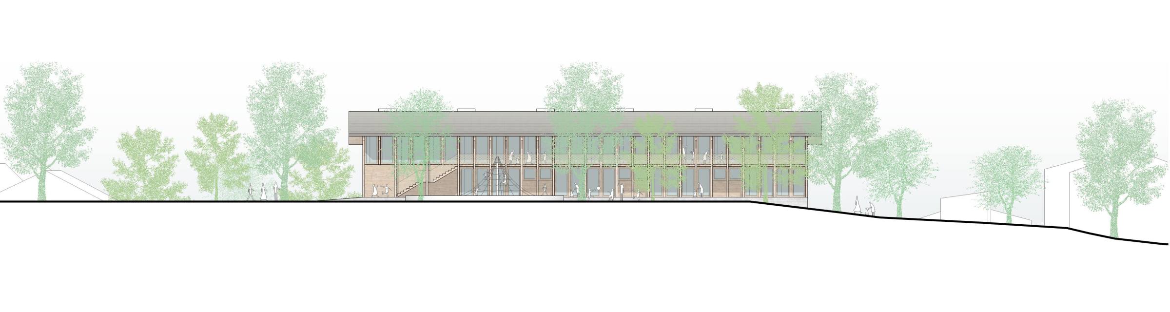 Façade est: Côté jardin