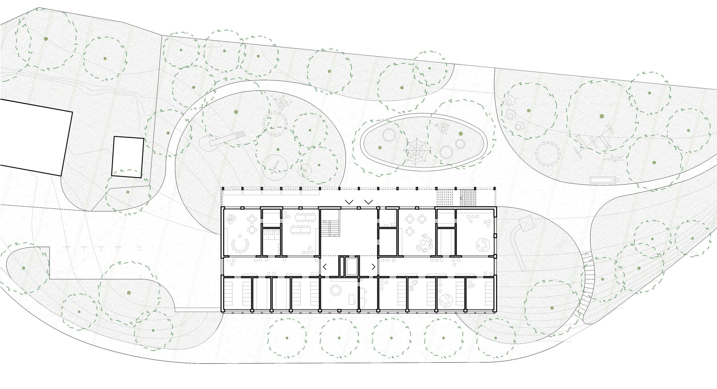 Niveau jardin: Crèche